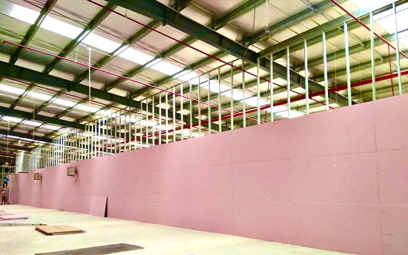 Thi công vách ngăn chống cháy tại KCN Hải Phòng – ANO